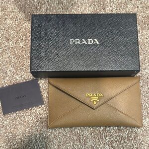 Prada Gold Envelope Wallet